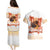Hawaiian Volcano Lava Flow Couples Matching Puletasi and Hawaiian Shirt With Hawaiian Tapa Pattern