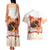 Hawaiian Volcano Lava Flow Couples Matching Tank Maxi Dress and Hawaiian Shirt With Hawaiian Tapa Pattern