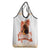 Hawaiian Volcano Lava Flow Grocery Bag With Hawaiian Tapa Pattern