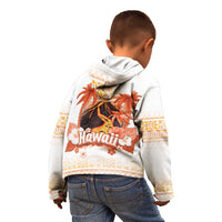 Hawaiian Volcano Lava Flow Kid Hoodie With Hawaiian Tapa Pattern