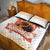 Hawaiian Volcano Lava Flow Quilt Bed Set With Hawaiian Tapa Pattern