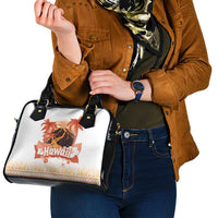 Hawaiian Volcano Lava Flow Shoulder Handbag With Hawaiian Tapa Pattern