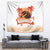 Hawaiian Volcano Lava Flow Tapestry With Hawaiian Tapa Pattern