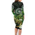 Aotearoa New Zealand Tuatara Family Matching Long Sleeve Bodycon Dress and Hawaiian Shirt Maori Koru Art
