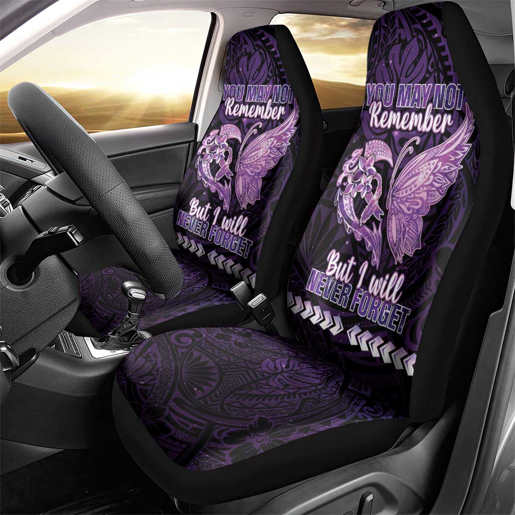 Alzheimer's Awareness Car Seat Cover You May Not Remember But I Will Never Forget