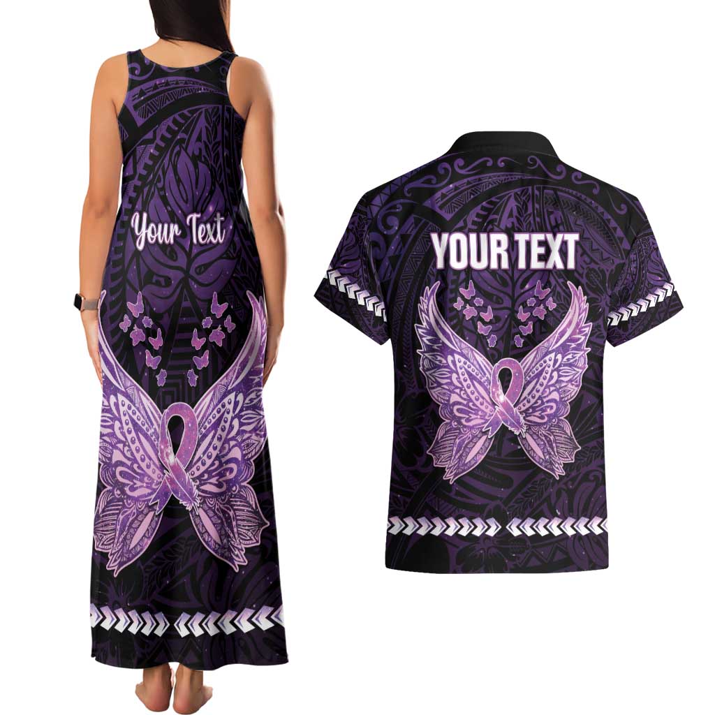 Personalised Alzheimer's Awareness Couples Matching Tank Maxi Dress and Hawaiian Shirt You May Not Remember But I Will Never Forget
