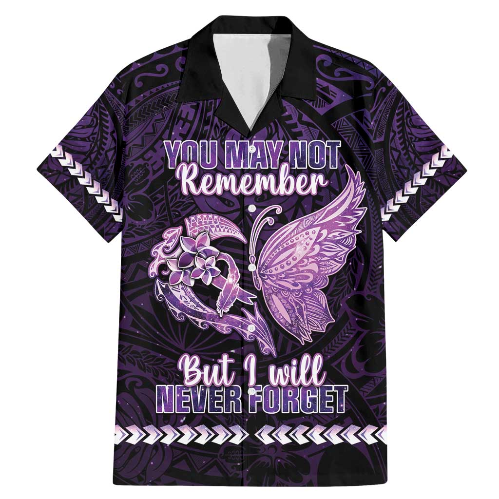Personalised Alzheimer's Awareness Family Matching Mermaid Dress and Hawaiian Shirt You May Not Remember But I Will Never Forget