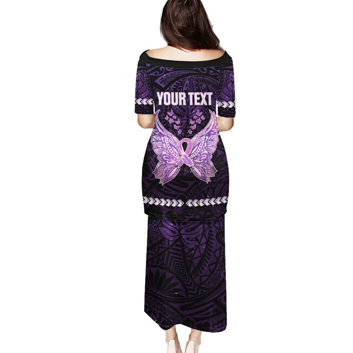 Personalised Alzheimer's Awareness Family Matching Puletasi and Hawaiian Shirt You May Not Remember But I Will Never Forget