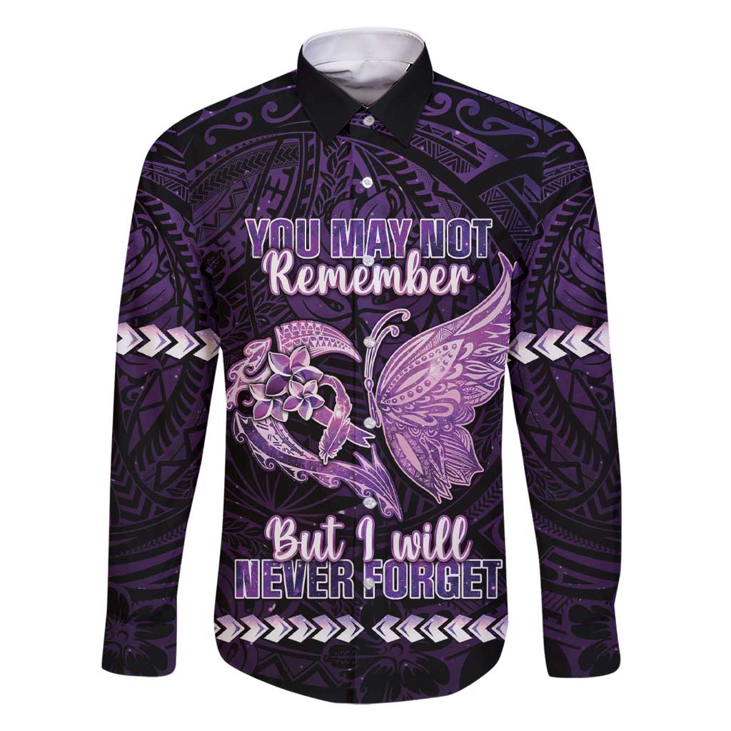Personalised Alzheimer's Awareness Family Matching Short Sleeve Bodycon Dress and Hawaiian Shirt You May Not Remember But I Will Never Forget
