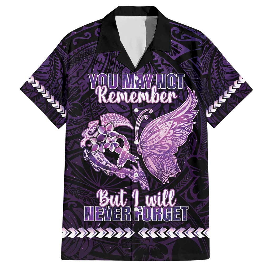 Personalised Alzheimer's Awareness Hawaiian Shirt You May Not Remember But I Will Never Forget