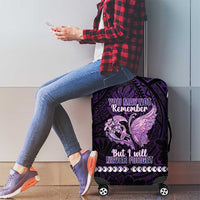 Alzheimer's Awareness Luggage Cover You May Not Remember But I Will Never Forget