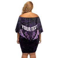 Personalised Alzheimer's Awareness Off Shoulder Short Dress You May Not Remember But I Will Never Forget