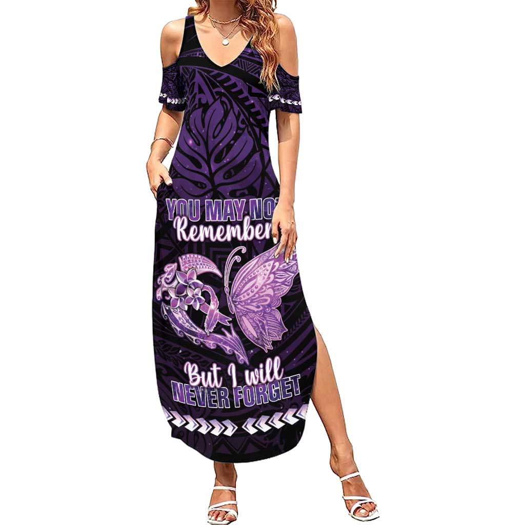 Personalised Alzheimer's Awareness Summer Maxi Dress You May Not Remember But I Will Never Forget