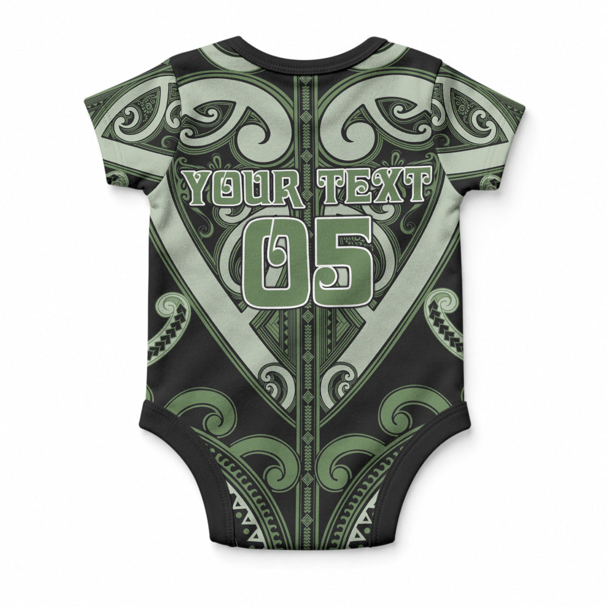 Custom Aotearoa Ngati Awa Baby Onesie Maori Tribal Pattern LT05 - Polynesian Pride