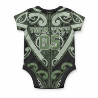 Custom Aotearoa Ngati Awa Baby Onesie Maori Tribal Pattern LT05 - Polynesian Pride