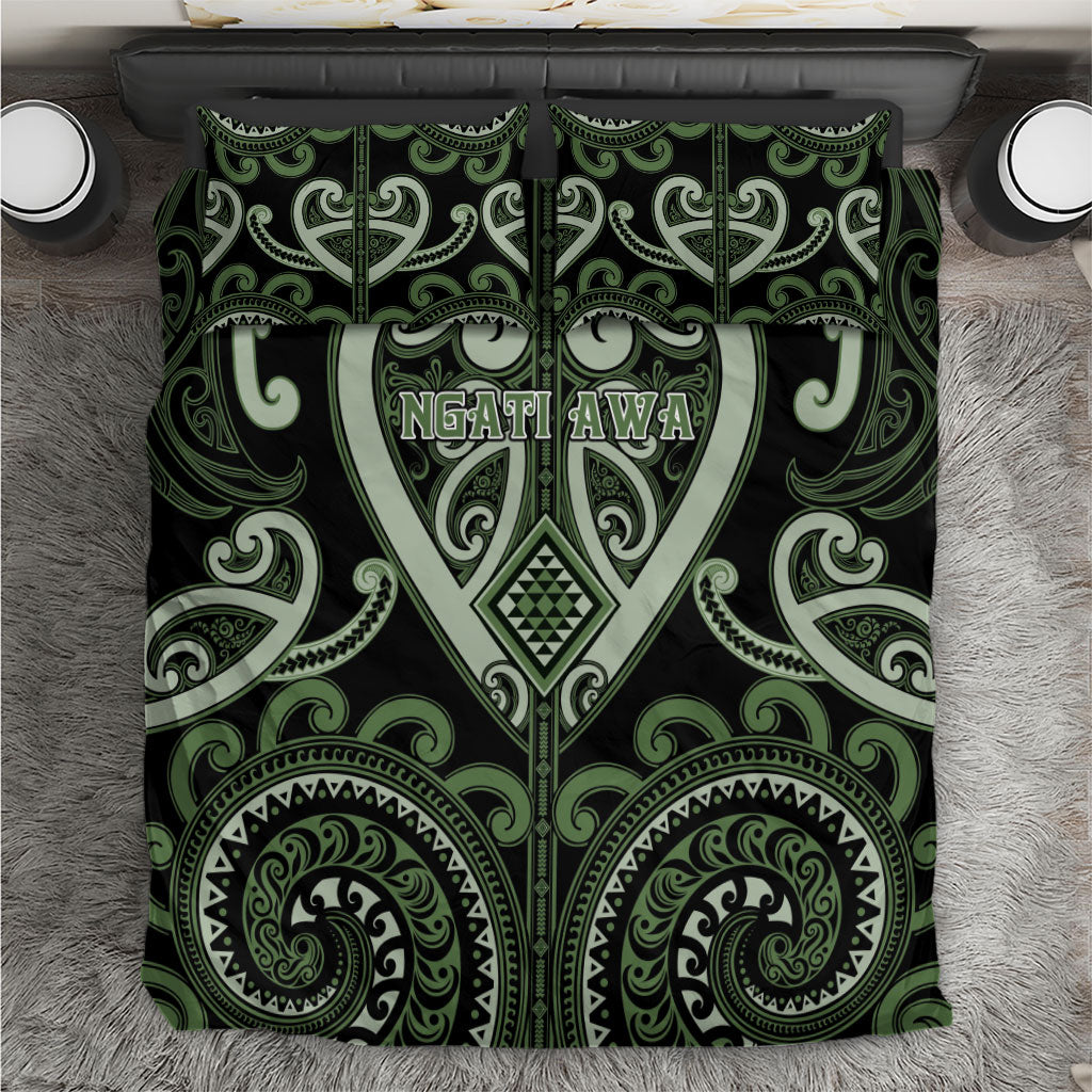 Aotearoa Ngati Awa Bedding Set Maori Tribal Pattern LT05 Green - Polynesian Pride