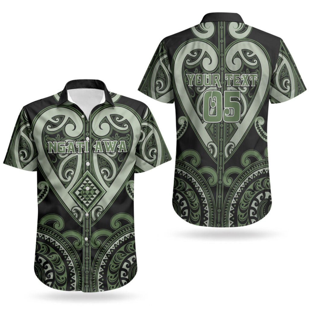 Custom Aotearoa Ngati Awa Couples Matching Long Sleeve Bodycon Dress and Hawaiian Shirt Maori Tribal Pattern LT05 - Polynesian Pride