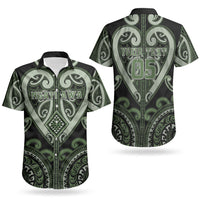 Custom Aotearoa Ngati Awa Couples Matching Off The Shoulder Long Sleeve Dress and Hawaiian Shirt Maori Tribal Pattern LT05 - Polynesian Pride