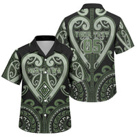 Custom Aotearoa Ngati Awa Family Matching Mermaid Dress and Hawaiian Shirt Maori Tribal Pattern LT05 Son's Shirt Green - Polynesian Pride