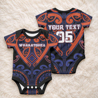 Custom Aotearoa Whakatohea Baby Onesie Maori Tribal Pattern LT05 - Polynesian Pride