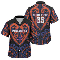 Custom Aotearoa Whakatohea Family Matching Mermaid Dress and Hawaiian Shirt Maori Tribal Pattern LT05 Son's Shirt Navy - Polynesian Pride