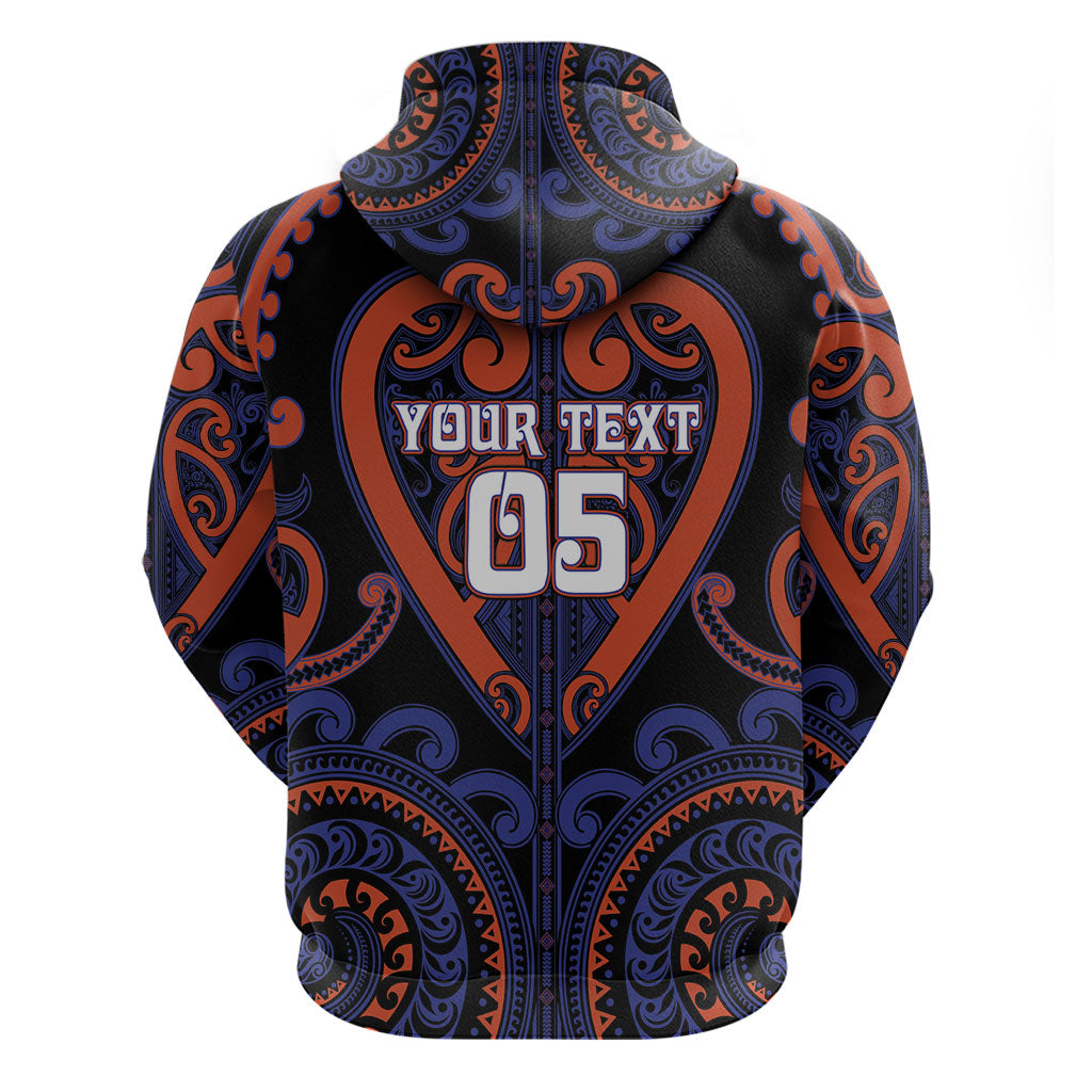 Custom Aotearoa Whakatohea Zip Hoodie Maori Tribal Pattern LT05 - Polynesian Pride
