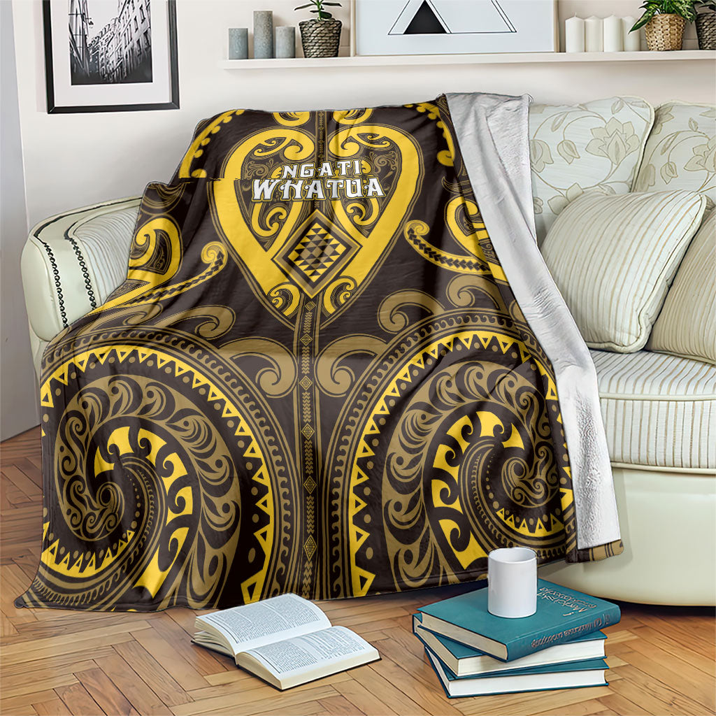 Aotearoa Ngati Whatua Blanket Maori Tribal Pattern LT05 Yellow - Polynesian Pride