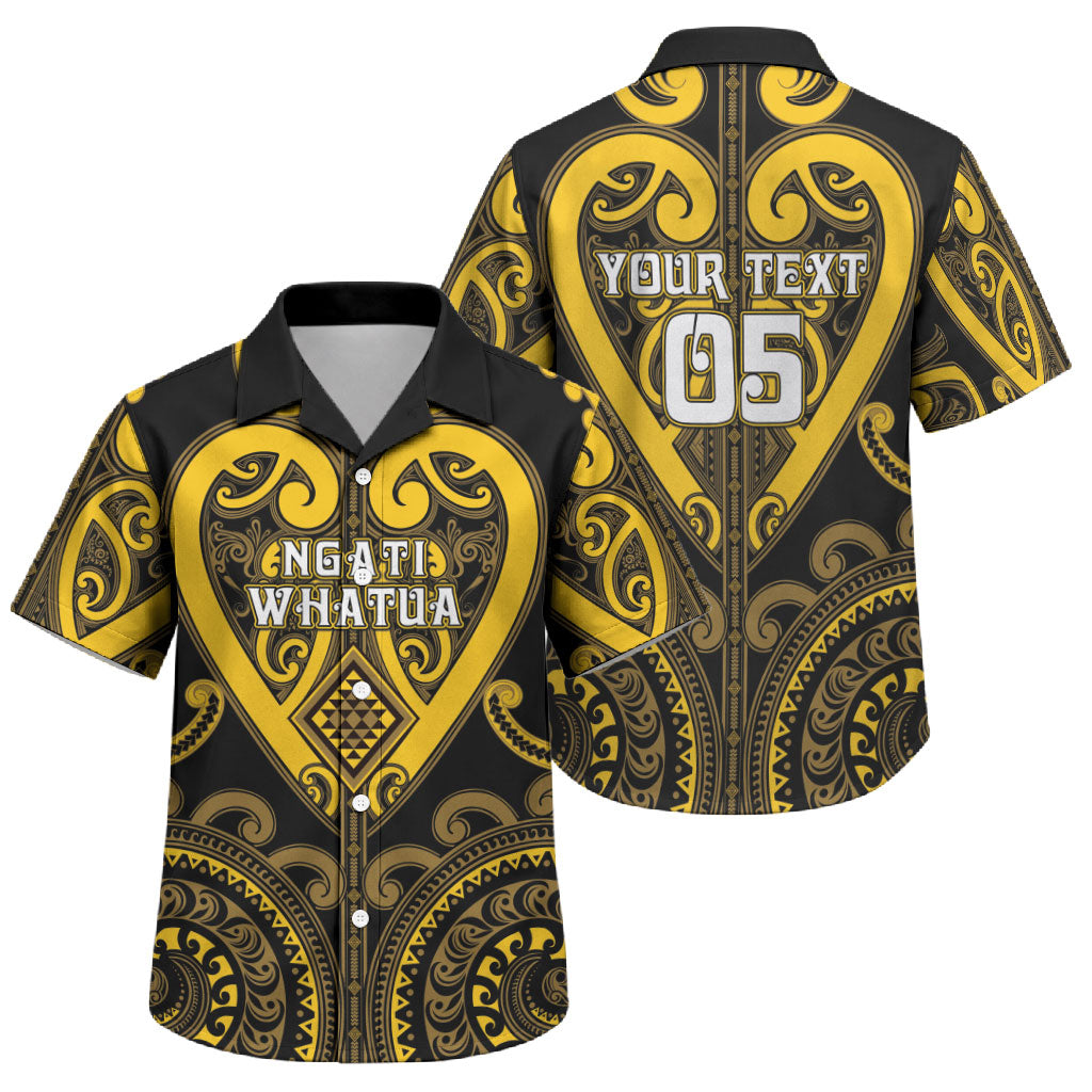 Custom Aotearoa Ngati Whatua Family Matching Puletasi and Hawaiian Shirt Maori Tribal Pattern LT05 Son's Shirt Yellow - Polynesian Pride