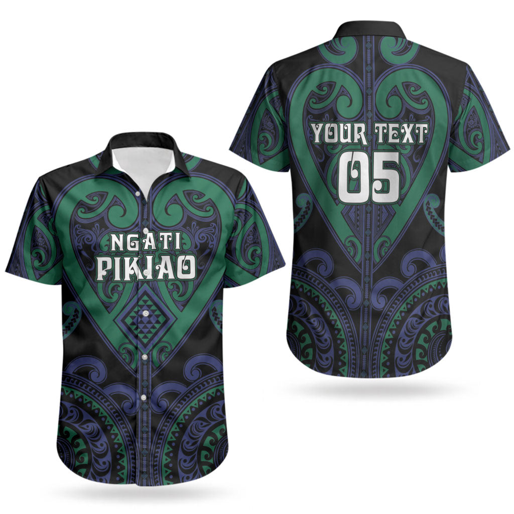 Custom Aotearoa Ngati Pikiao Couples Matching Off Shoulder Maxi Dress and Hawaiian Shirt Maori Tribal Pattern LT05 - Polynesian Pride