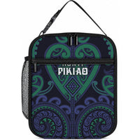 Aotearoa Ngati Pikiao Lunch Bag Maori Tribal Pattern LT05 10.2 × 8.3 × 4.3 inch Green - Polynesian Pride