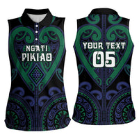 Custom Aotearoa Ngati Pikiao Women Sleeveless Polo Shirt Maori Tribal Pattern LT05 - Polynesian Pride