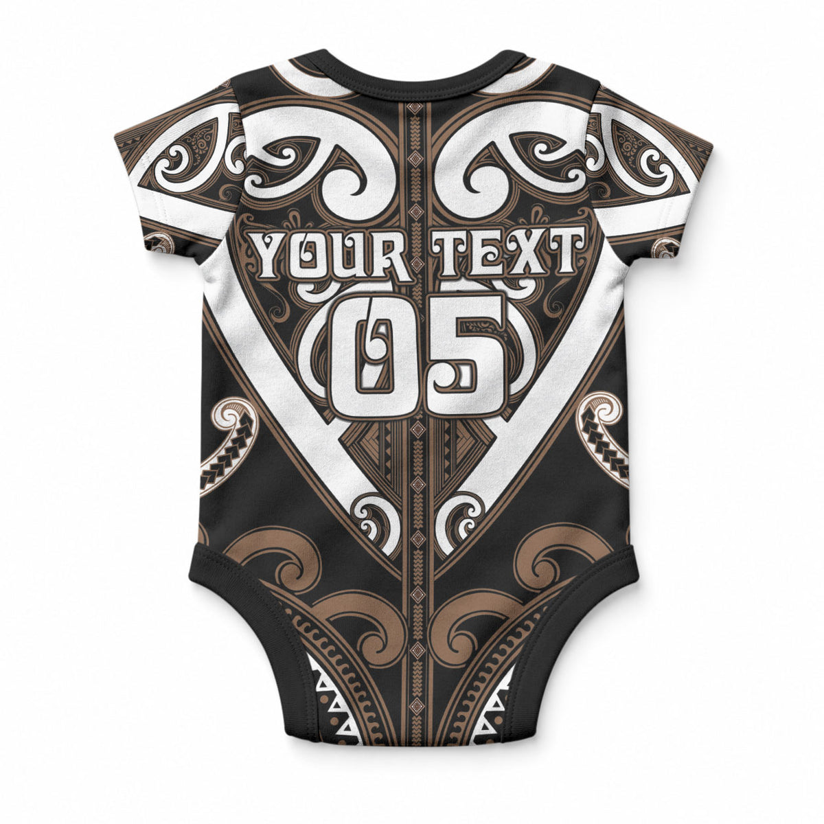 Custom Aotearoa Kati Mamoe Baby Onesie Maori Tribal Pattern LT05 - Polynesian Pride