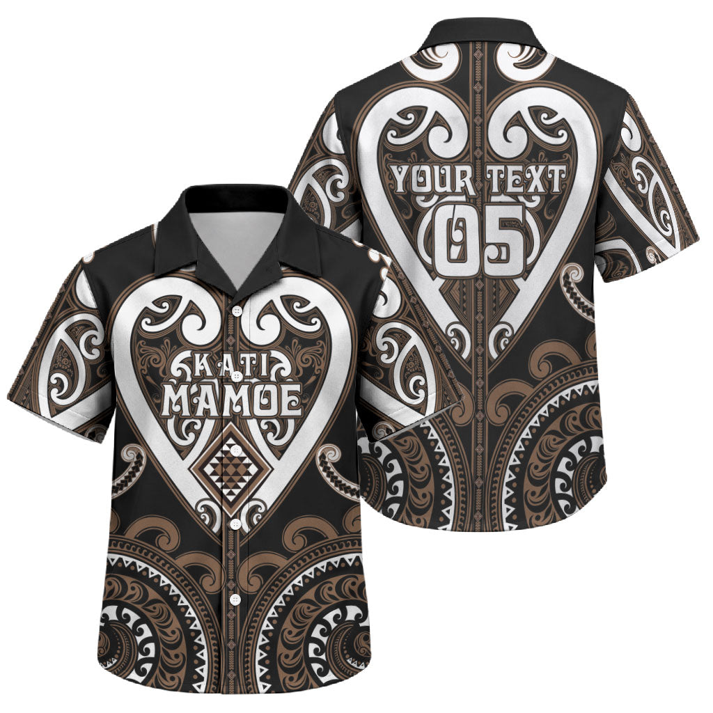 Custom Aotearoa Kati Mamoe Family Matching Mermaid Dress and Hawaiian Shirt Maori Tribal Pattern LT05 Son's Shirt Brown - Polynesian Pride