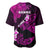 Hawaii Maui Baseball Jersey Polynesian Fish Hook Hibiscus Pink Version LT05 - Polynesian Pride