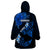 Hawaii Maui Wearable Blanket Hoodie Polynesian Fish Hook Hibiscus Blue Version LT05 - Polynesian Pride