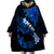 Hawaii Maui Wearable Blanket Hoodie Polynesian Fish Hook Hibiscus Blue Version LT05 - Polynesian Pride