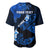 Personalized Hawaii Maui Baseball Jersey Polynesian Fish Hook Hibiscus Blue Version LT05 - Polynesian Pride