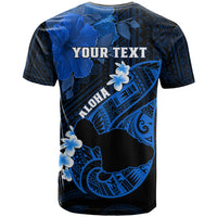 Personalized Hawaii Maui T Shirt Polynesian Fish Hook Hibiscus Blue Version LT05 - Polynesian Pride