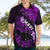 Hawaii Maui Hawaiian Shirt Polynesian Fish Hook Hibiscus Purple Version LT05 - Polynesian Pride