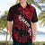 Hawaii Maui Hawaiian Shirt Polynesian Fish Hook Hibiscus Red Version LT05 - Polynesian Pride