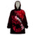 Hawaii Maui Wearable Blanket Hoodie Polynesian Fish Hook Hibiscus Red Version LT05 One Size Red - Polynesian Pride