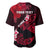 Personalized Hawaii Maui Baseball Jersey Polynesian Fish Hook Hibiscus Red Version LT05 - Polynesian Pride