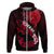 Personalized Hawaii Maui Hoodie Polynesian Fish Hook Hibiscus Red Version LT05 - Polynesian Pride