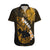 Hawaii Maui Hawaiian Shirt Polynesian Fish Hook Hibiscus Gold Version LT05 Gold - Polynesian Pride