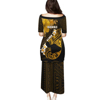 Hawaii Maui Puletasi Polynesian Fish Hook Hibiscus Gold Version LT05 - Polynesian Pride