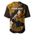 Personalized Hawaii Maui Baseball Jersey Polynesian Fish Hook Hibiscus Gold Version LT05 - Polynesian Pride