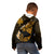 Personalized Hawaii Maui Kid Hoodie Polynesian Fish Hook Hibiscus Gold Version LT05 - Polynesian Pride