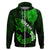 Hawaii Maui Hoodie Polynesian Fish Hook Hibiscus Green Version LT05 Zip Hoodie Green - Polynesian Pride