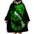 Hawaii Maui Wearable Blanket Hoodie Polynesian Fish Hook Hibiscus Green Version LT05 - Polynesian Pride