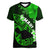 Hawaii Maui Women V Neck T Shirt Polynesian Fish Hook Hibiscus Green Version LT05 Female Green - Polynesian Pride